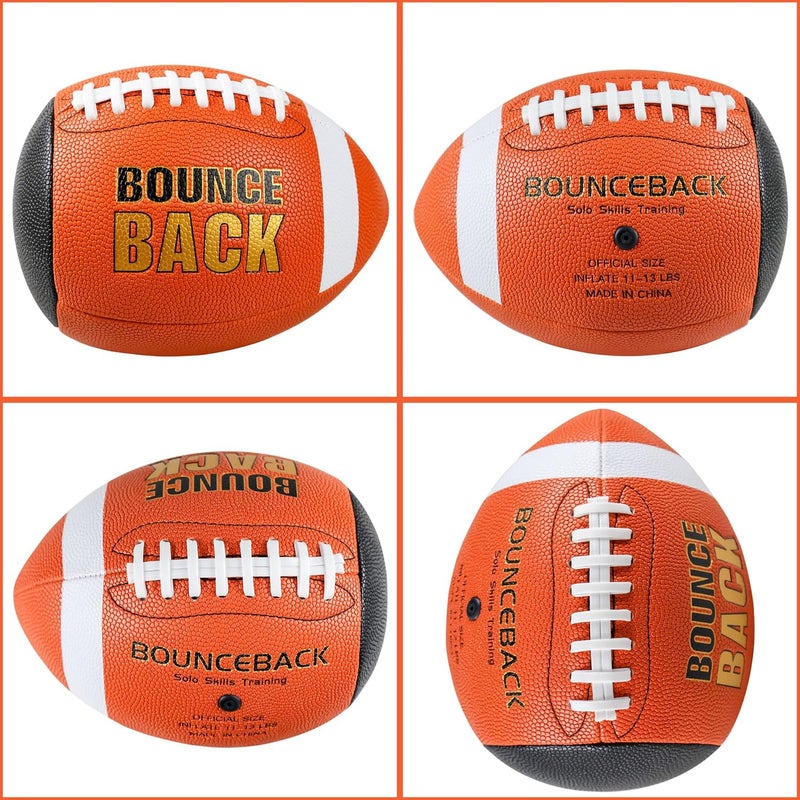 BOUNCEBACK Soft Leather Training Football, Youth Size & Official Size, Fatherless PU PassCatch Solo Enhancing Passing Catching(with Pump) - Image 5